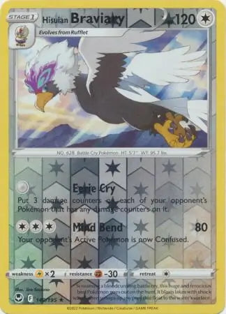 Silver Tempest Hisuian Braviary #149/195 reverse holo